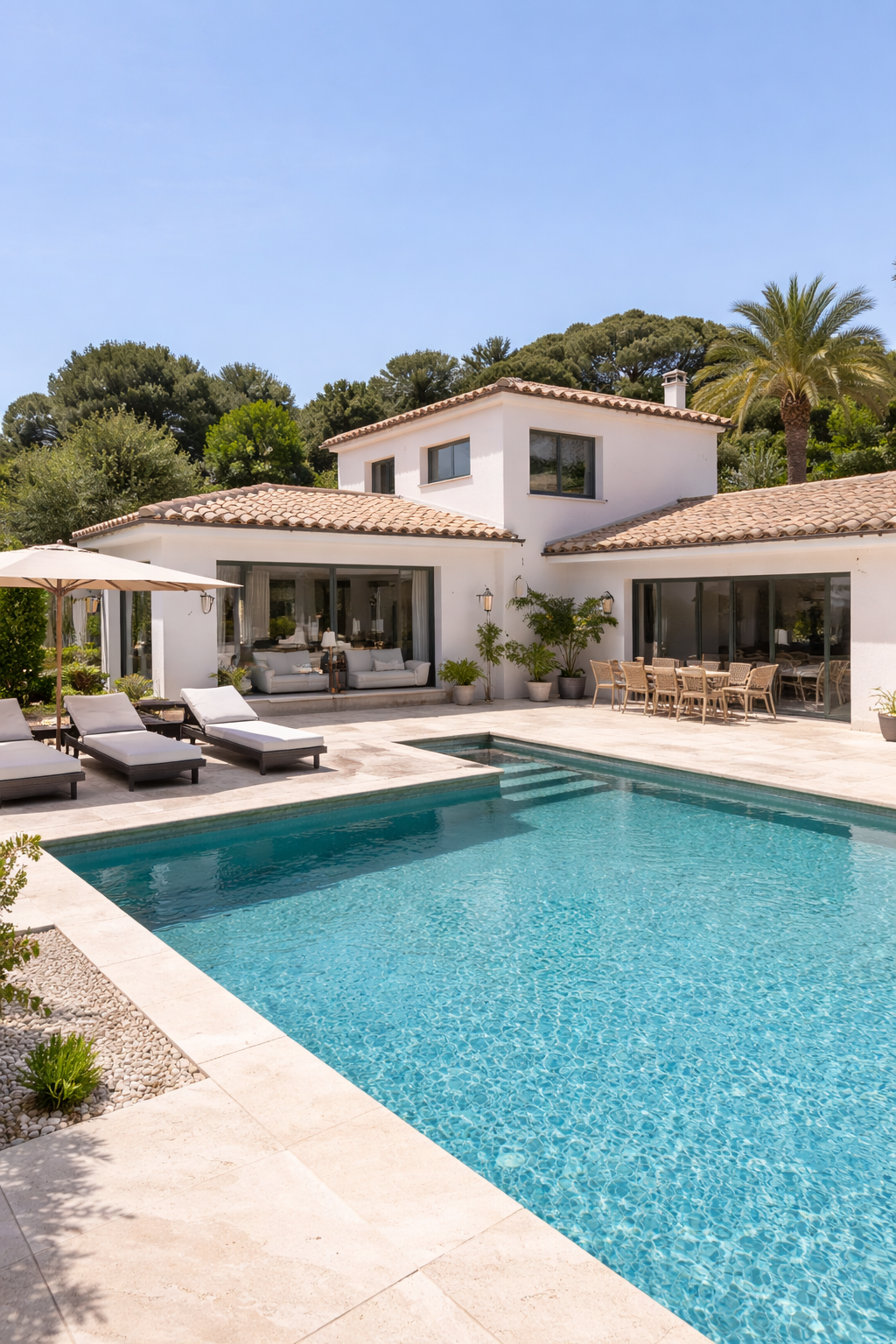 Rénovation complète de villa dans le Var avec façade modernisée et aménagement extérieur avec piscine