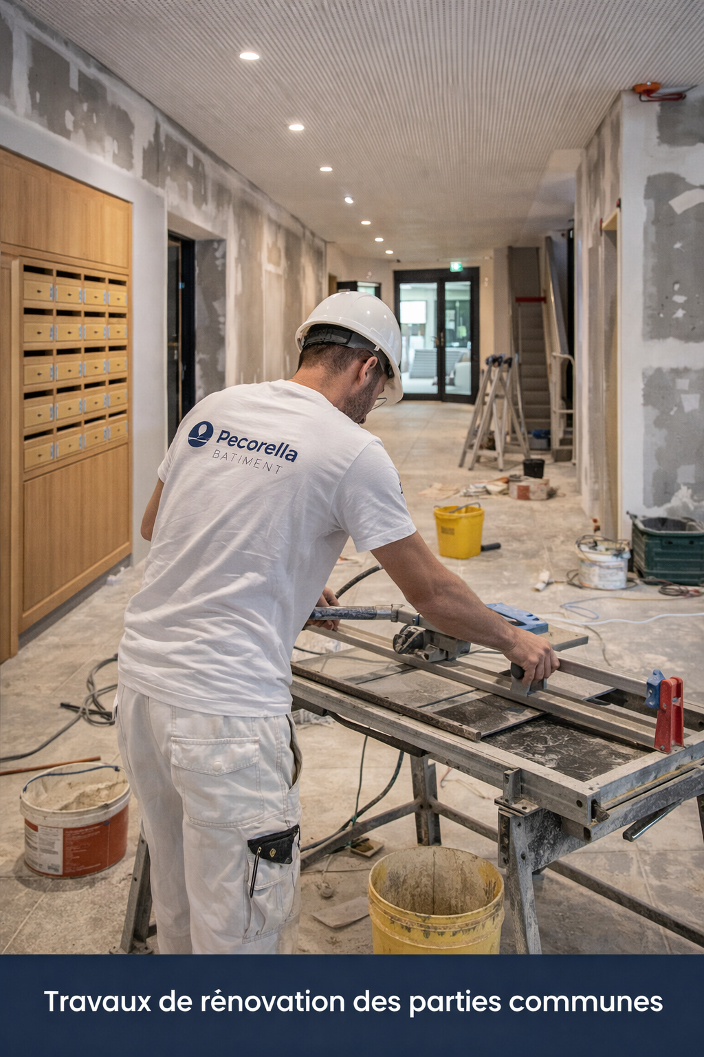 travaux de rénovation des parties communes d’un immeuble dans le Var